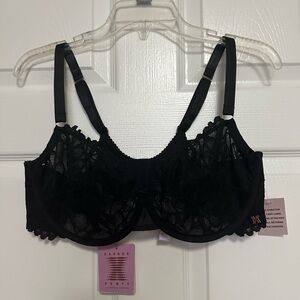 SAVAGE X FENTY, 38DD, BLACK CAVIAR, SAVAGE NOT SORRY, UNLINED BALCONETTE BRA,NWT